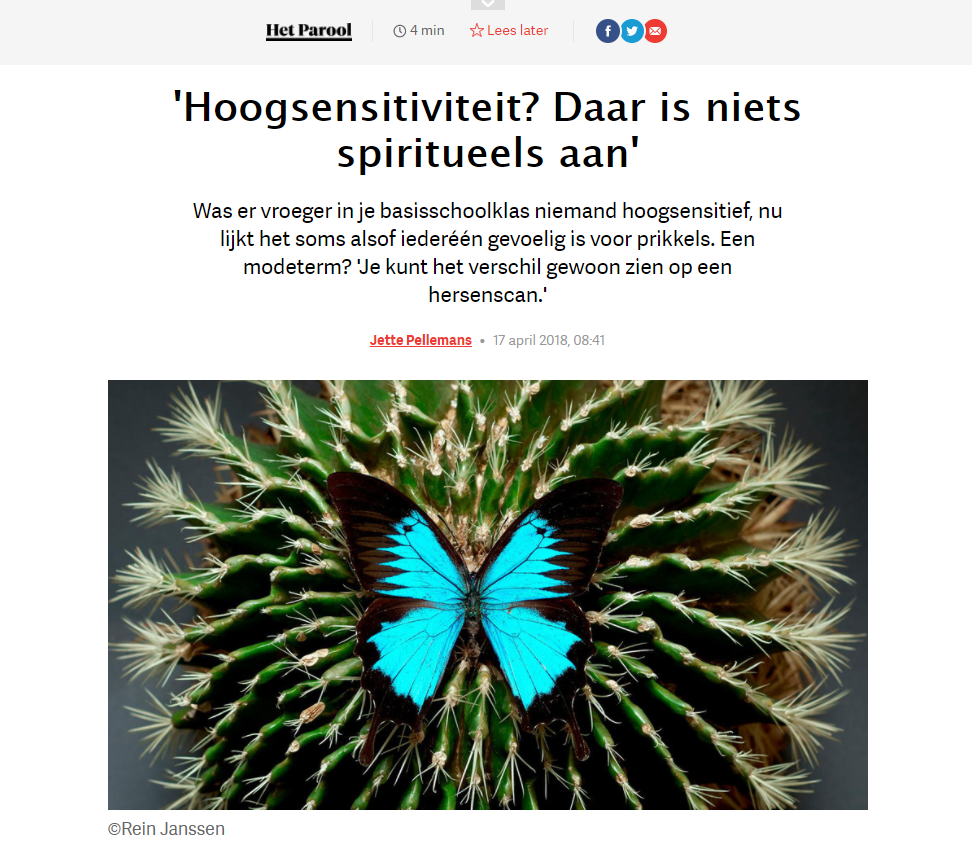 Parool: Hoogsensitiviteit? Daar is niets spiritueels aan